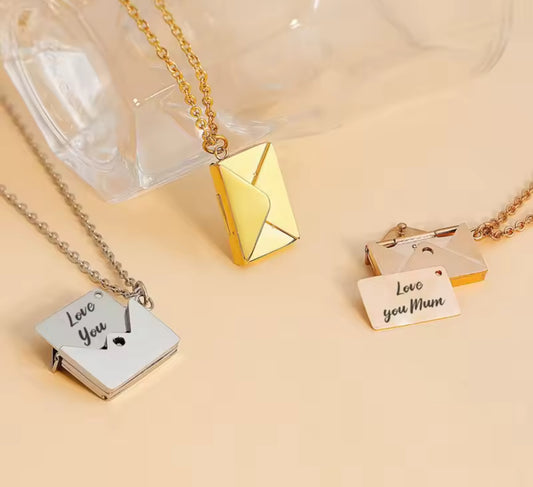 Letter of love custom engrave necklace