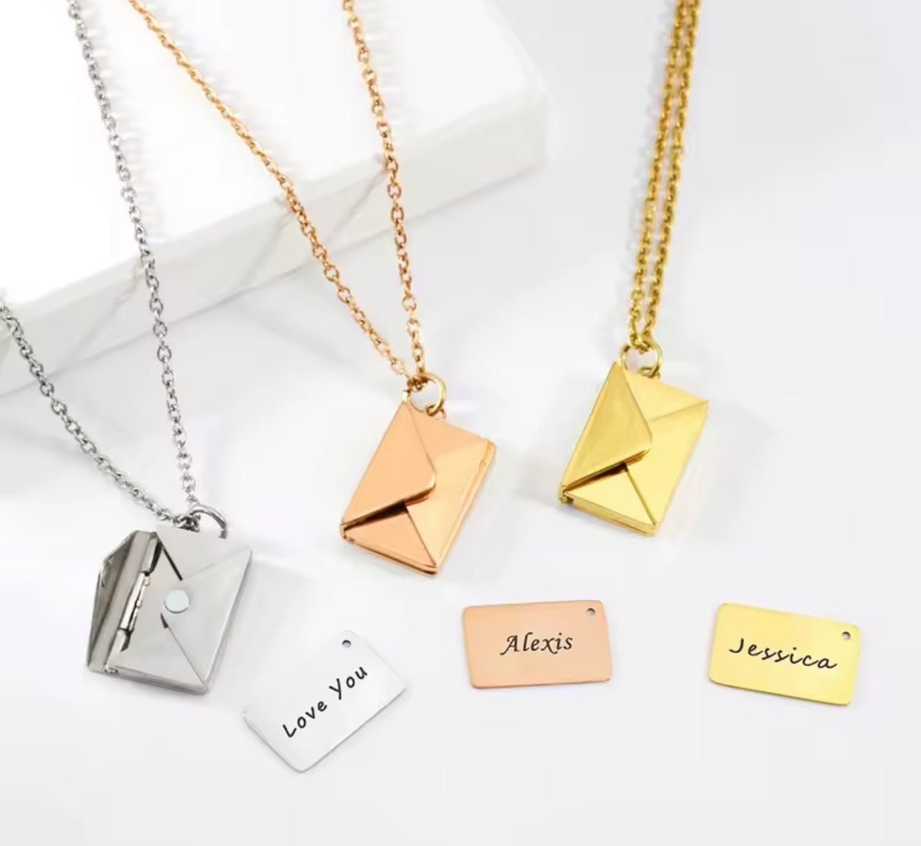 Letter of love custom engrave necklace