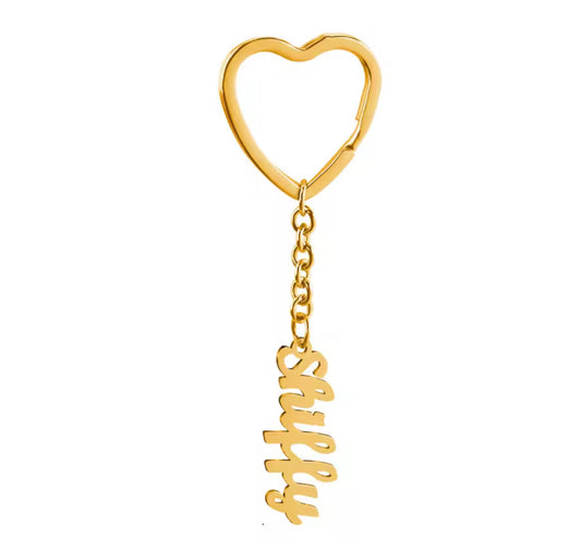 Custom heart love keychain