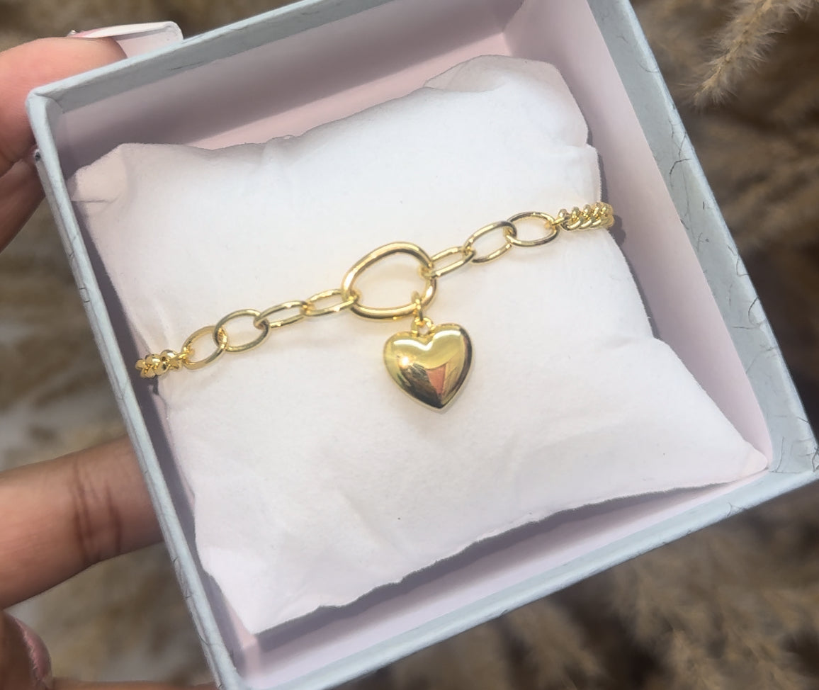 Gold plated adore you  bracelet