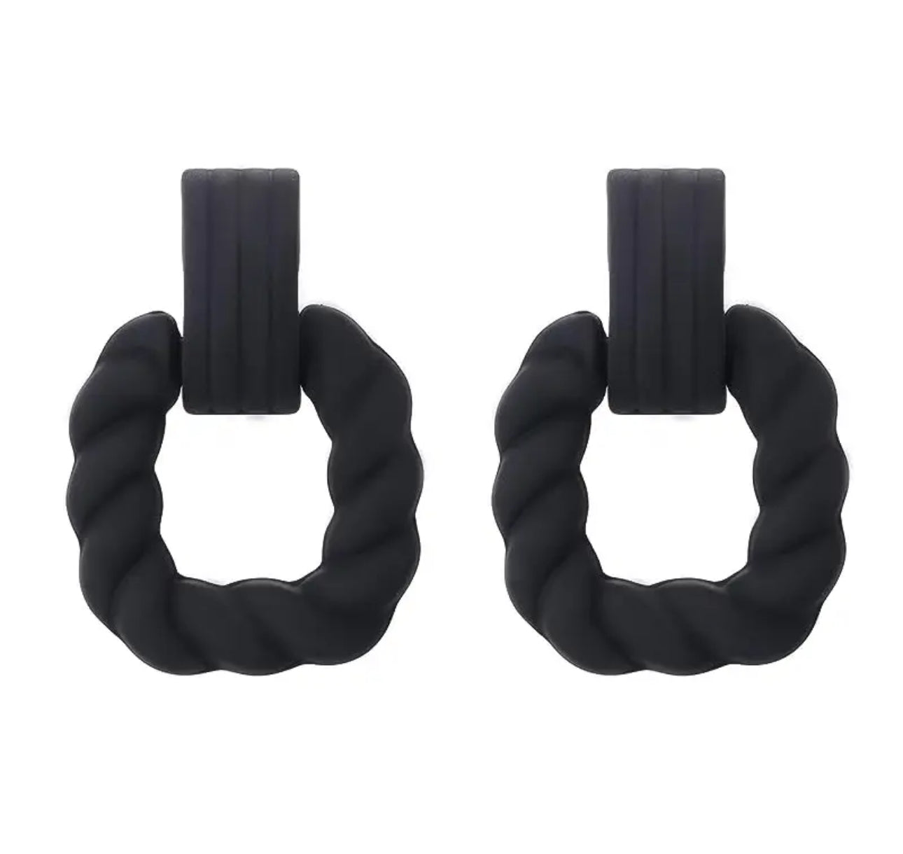 Fashion statement black earring