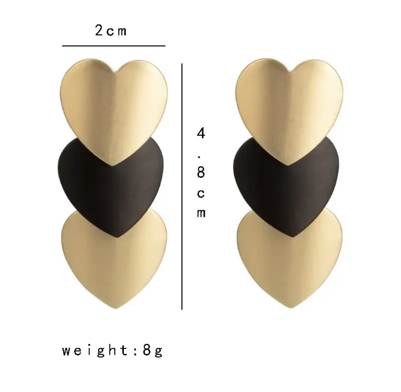 Fashion statement heart earring