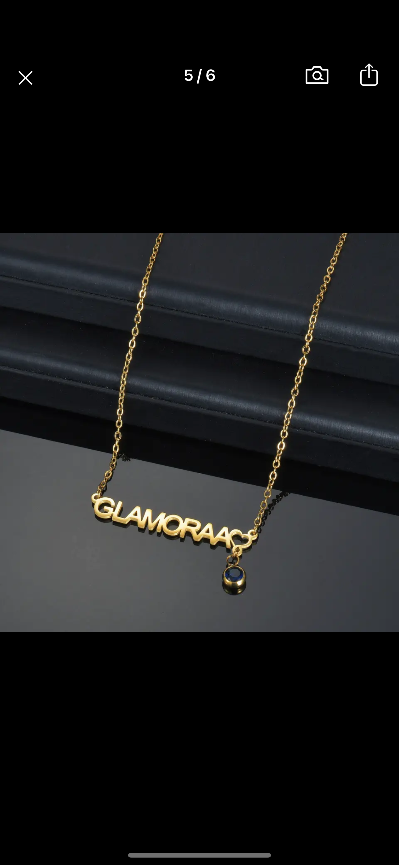 Name plate birthstone necklace