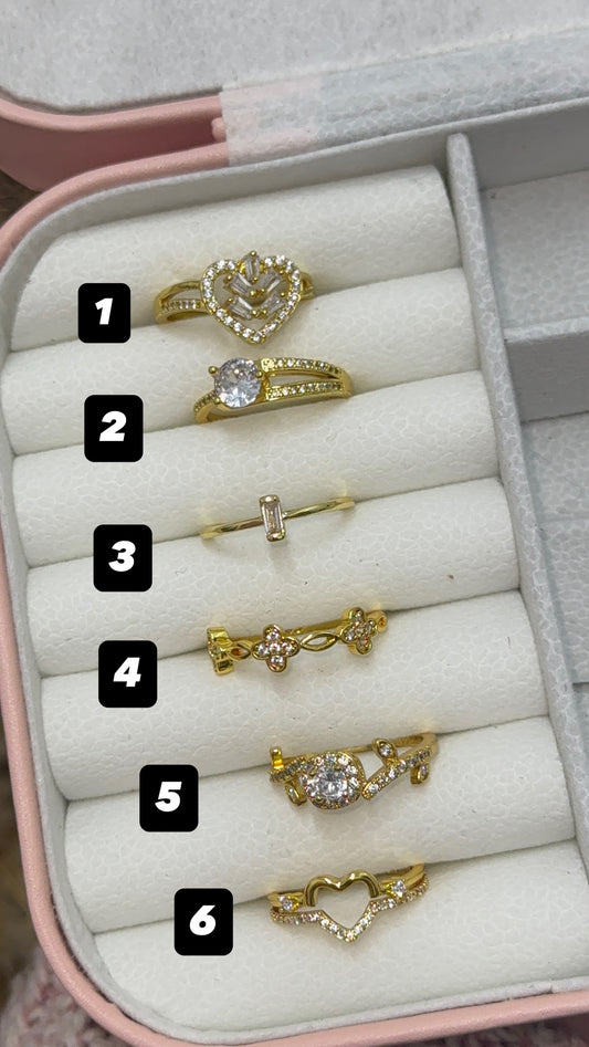 Gold plated rings