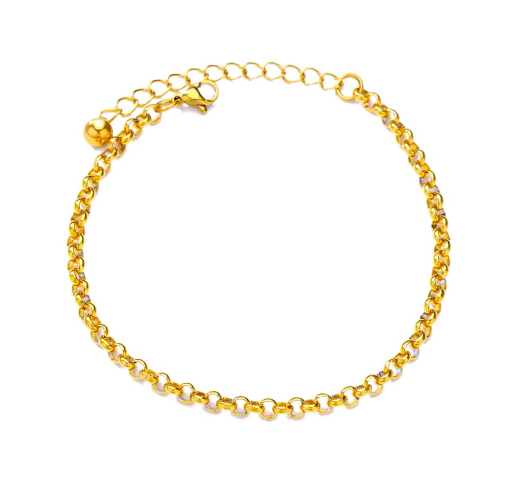 Gold Stainless Steel spanish Anklet