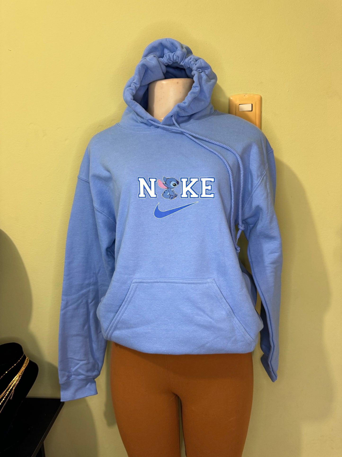 Instock small blue stitch hoodie