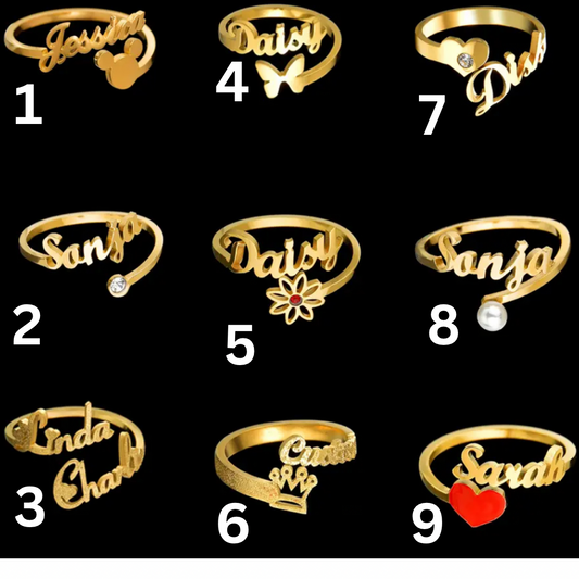 Personalized stainless name adjustable ring ( OFFER ENDS April 30th)