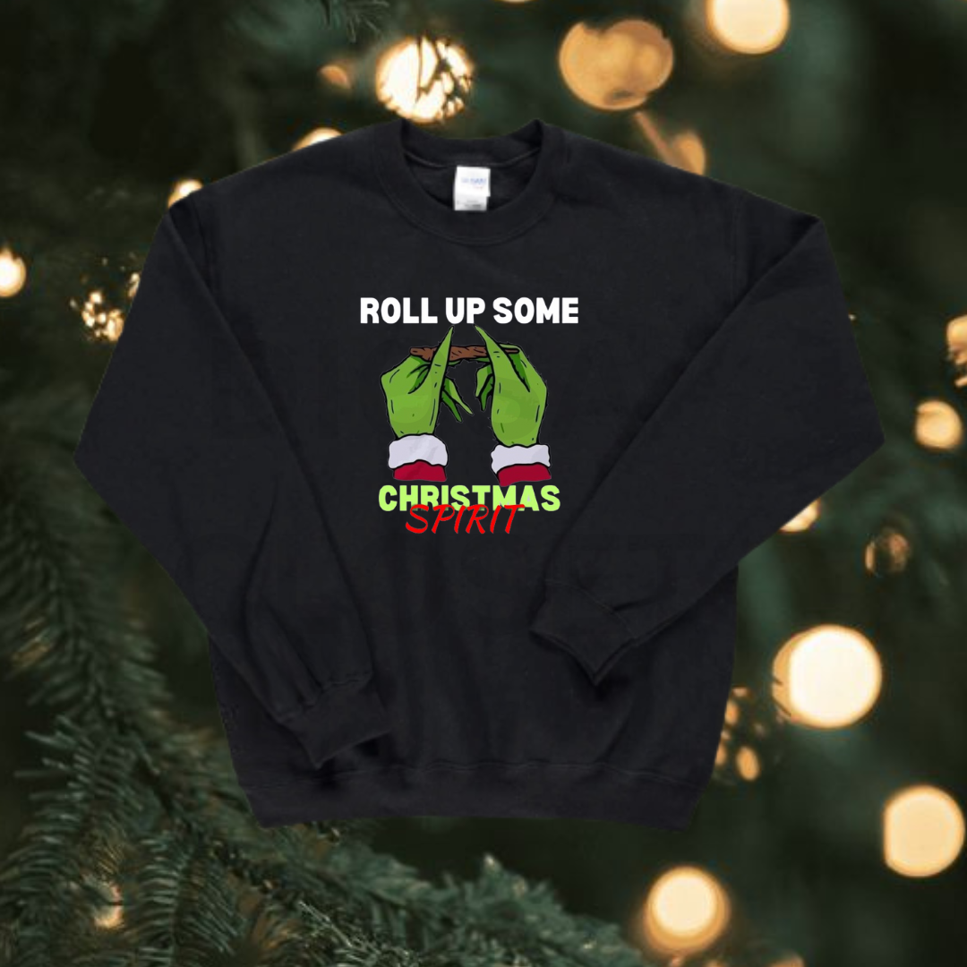 roll some black Christmas sweater