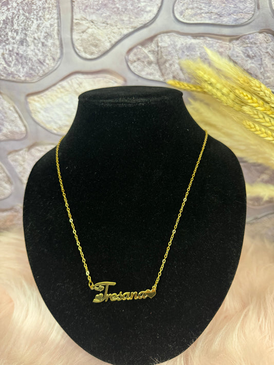 Tresana instock name necklace - stainless steel gold plated