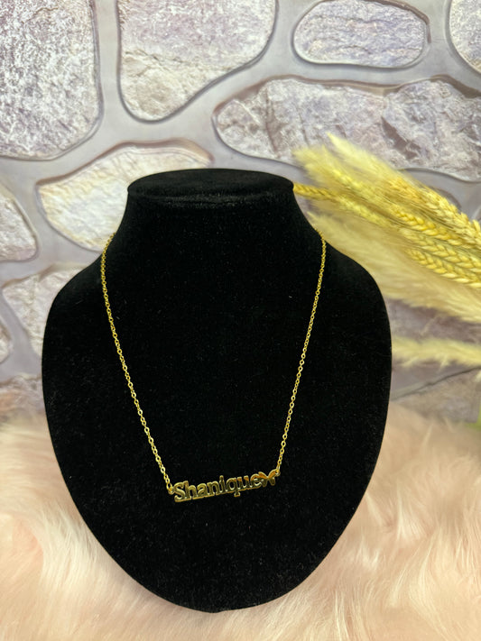 Shanique instock name necklace - stainless steel gold plated