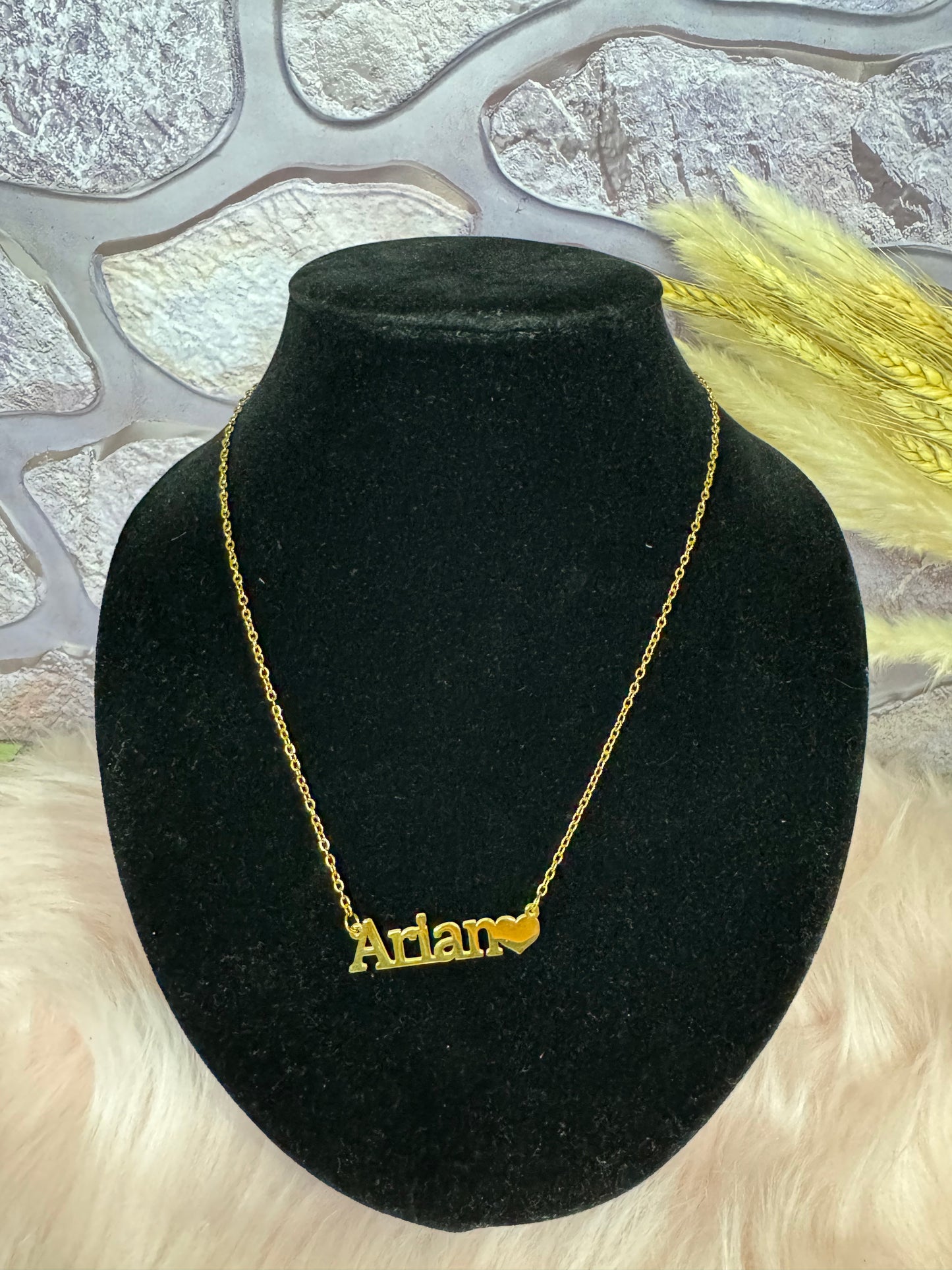 Arian  instock name necklace - stainless steel gold plated