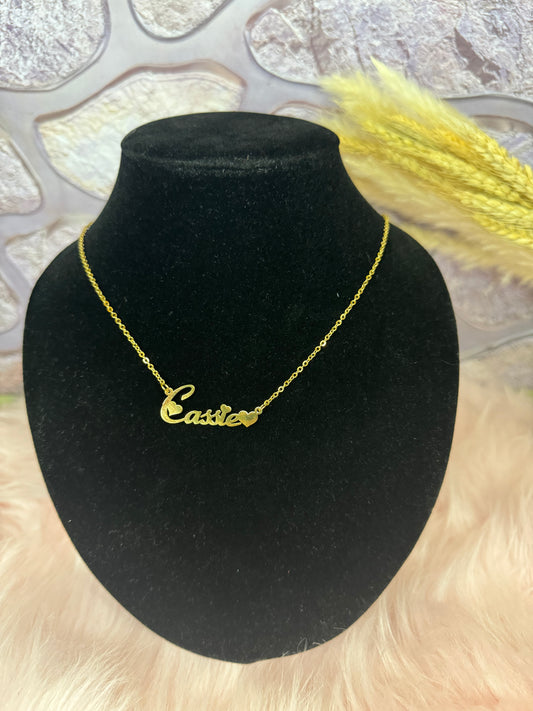 Cassie instock name necklace - stainless steel gold plated