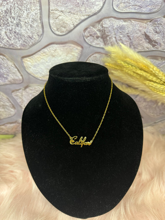 Califa instock name necklace - stainless steel gold plated