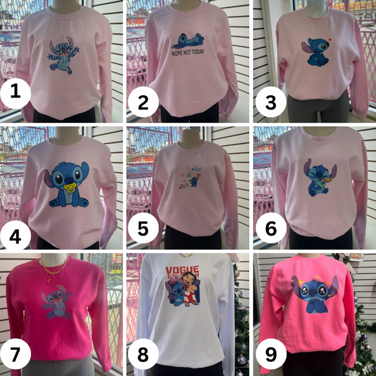 Stitch designs ( select from tee , sweater or hoodie )ALL DETAILS IN PRODUCT DESCRIPTION