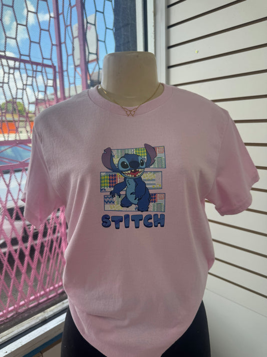 Small pink stitch t shirt