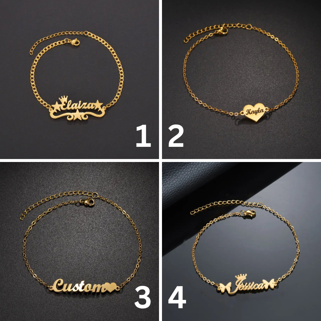 Personalized stainless steel Anklet