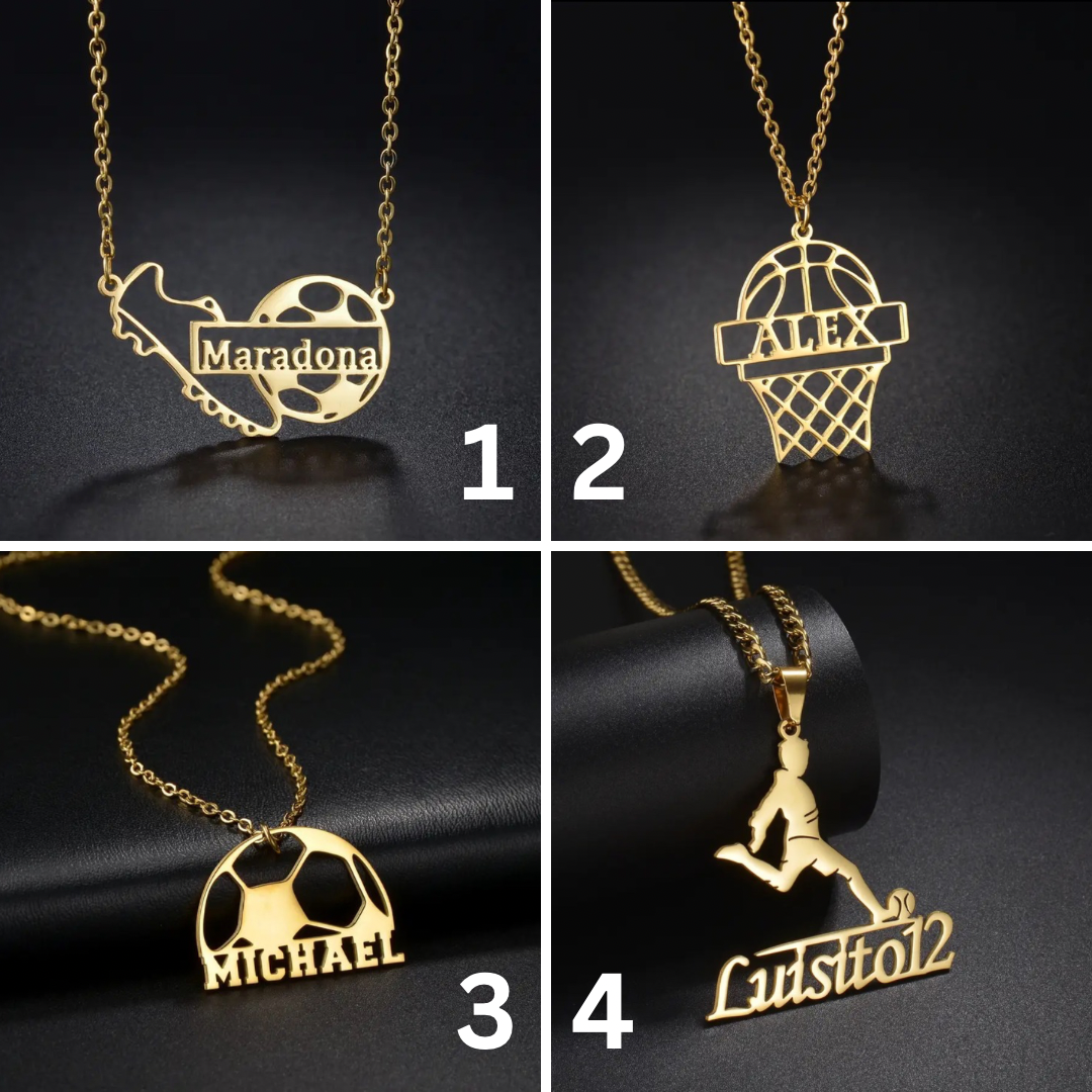 Personalized stainless steel sport men and women necklace