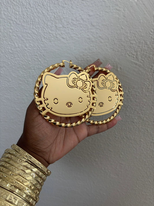 PRE ORDER - stainlesss te Hello kitty hoops