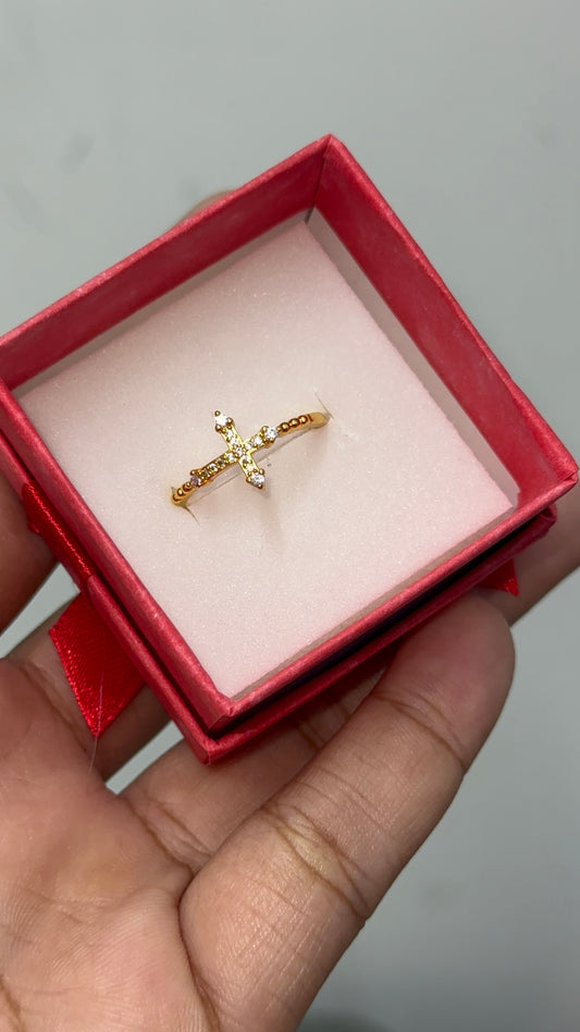 Gold plated clown adjustable ring