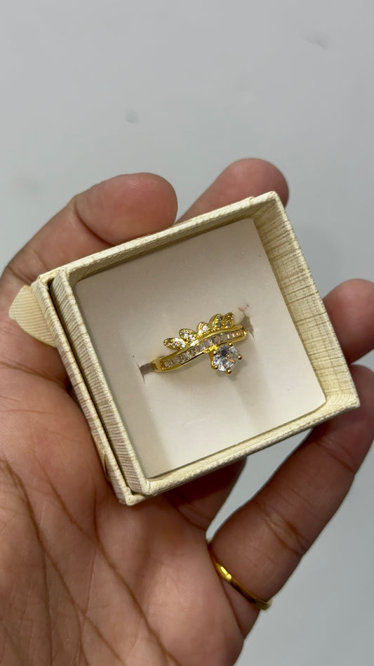 Gold plated Cz ring
