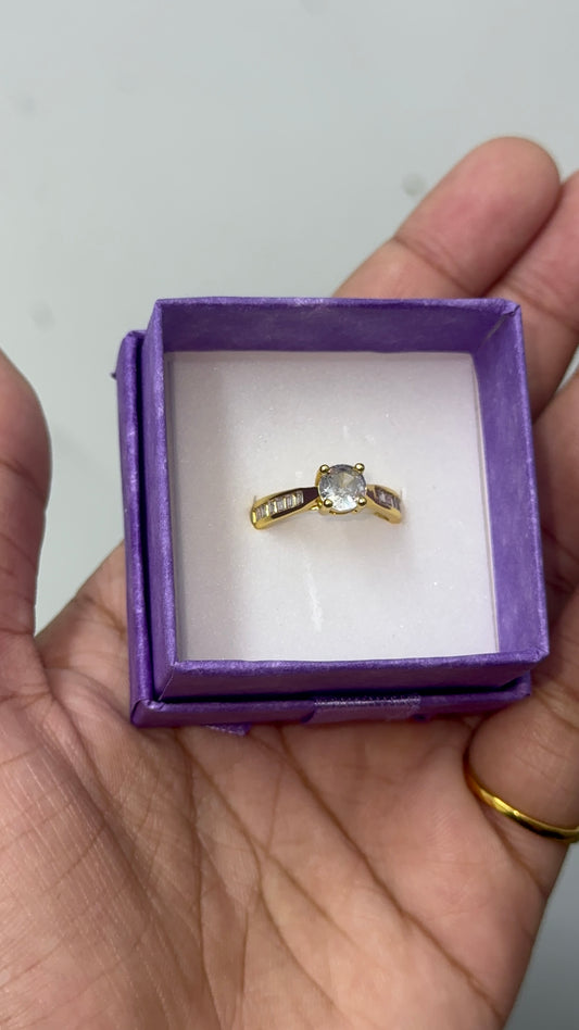 gold plated cz ring