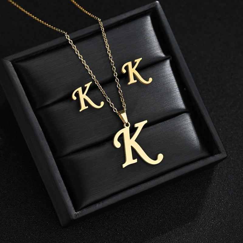 gold plated stainless steel letter set