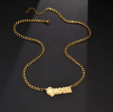 CZ Custom stainless steel name chain