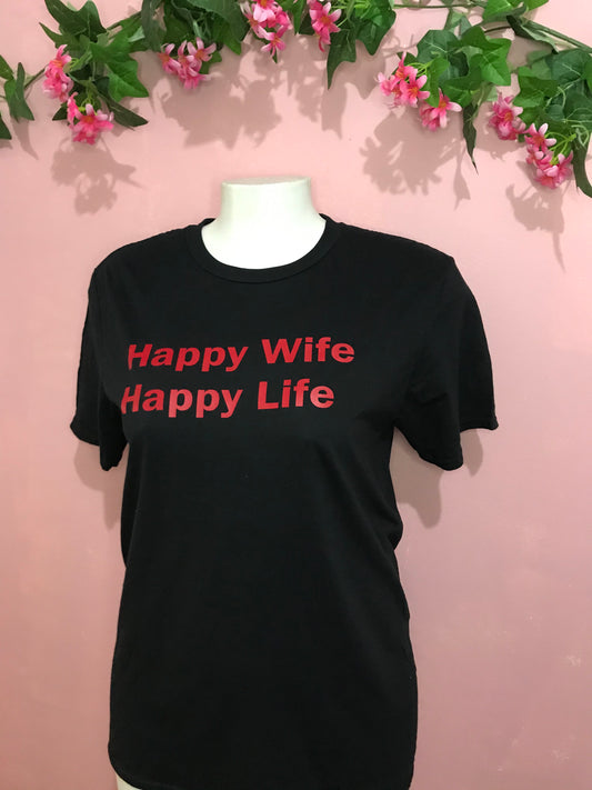 Instock black happy wife happy life