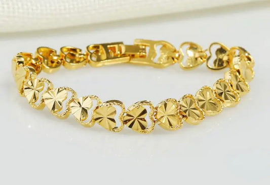 Gold plated Heart bracelet