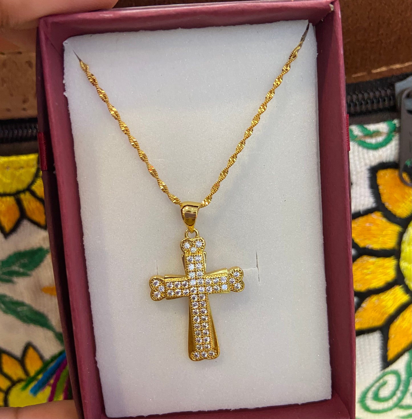 Cz Cross necklace