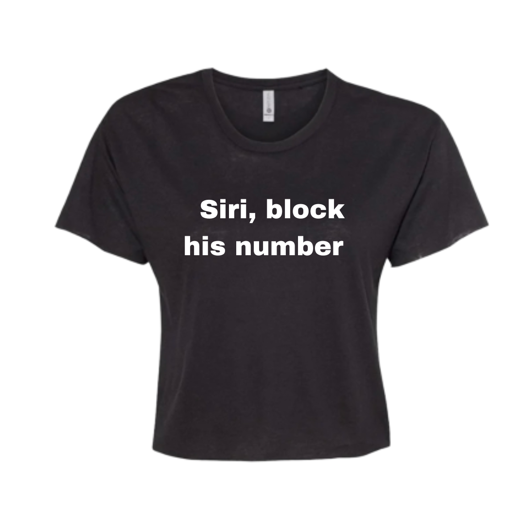 Siri block his number crop top