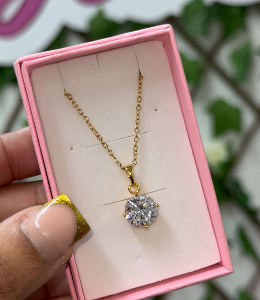 Gold Cz Dimond  Necklace