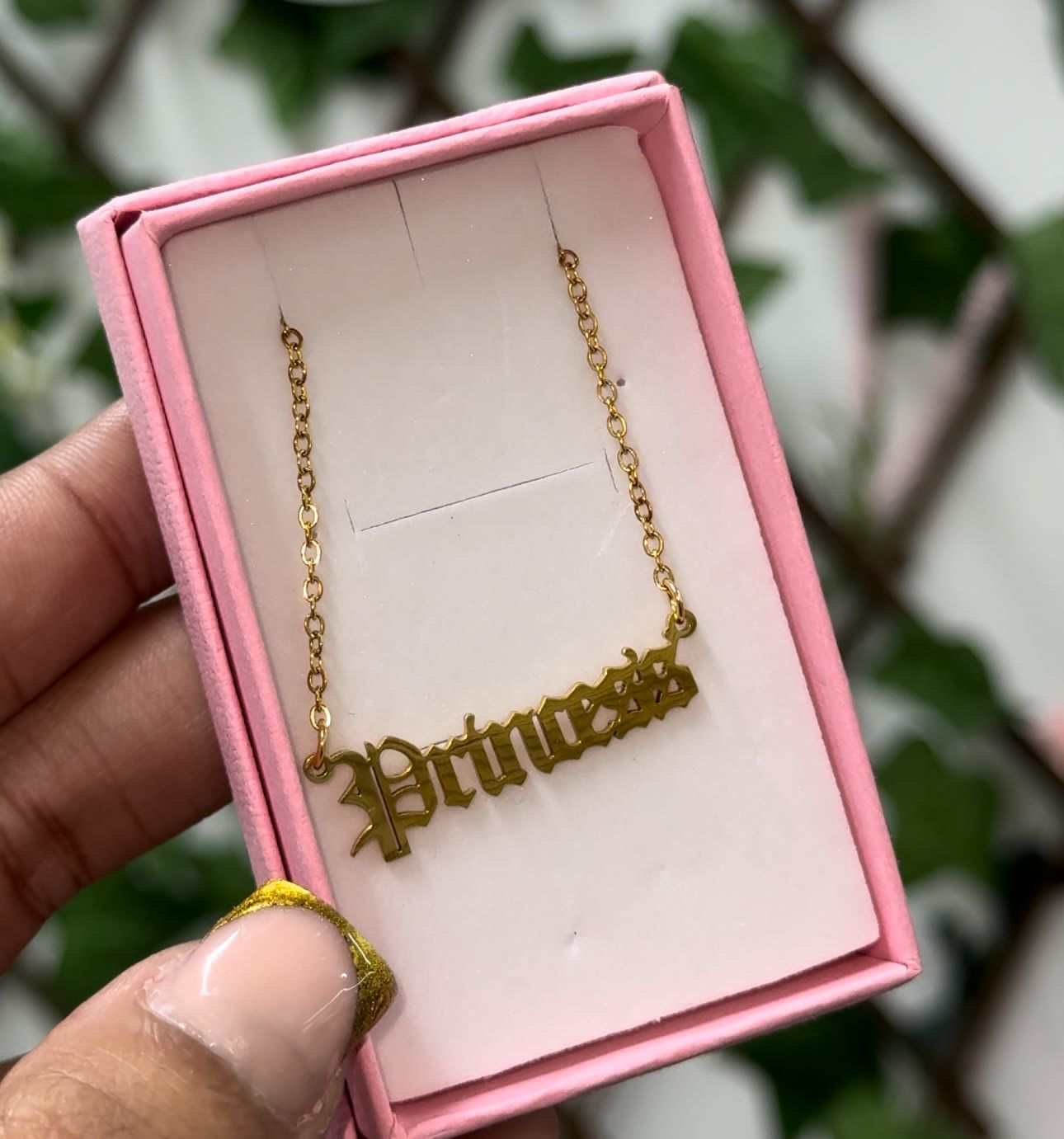 Gold Stainless Steel Princess Necklace