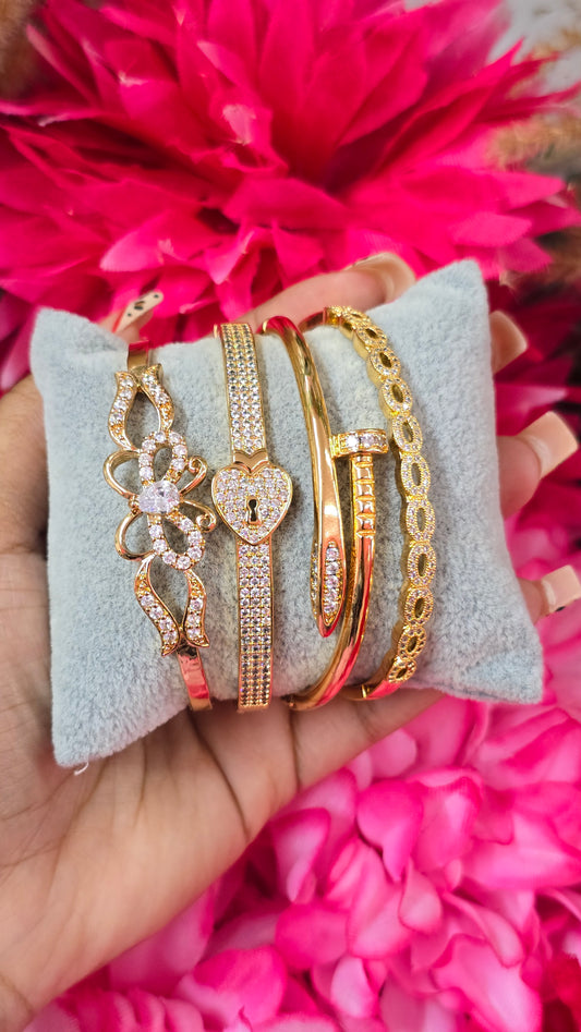 Rose gold cz bracelets