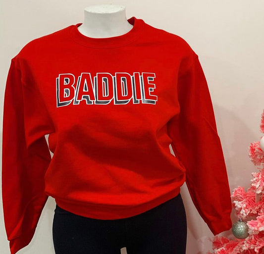 Red baddie sweater