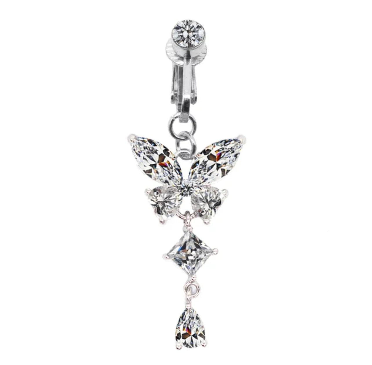 PRE ORDER fake  butterfly belly ring