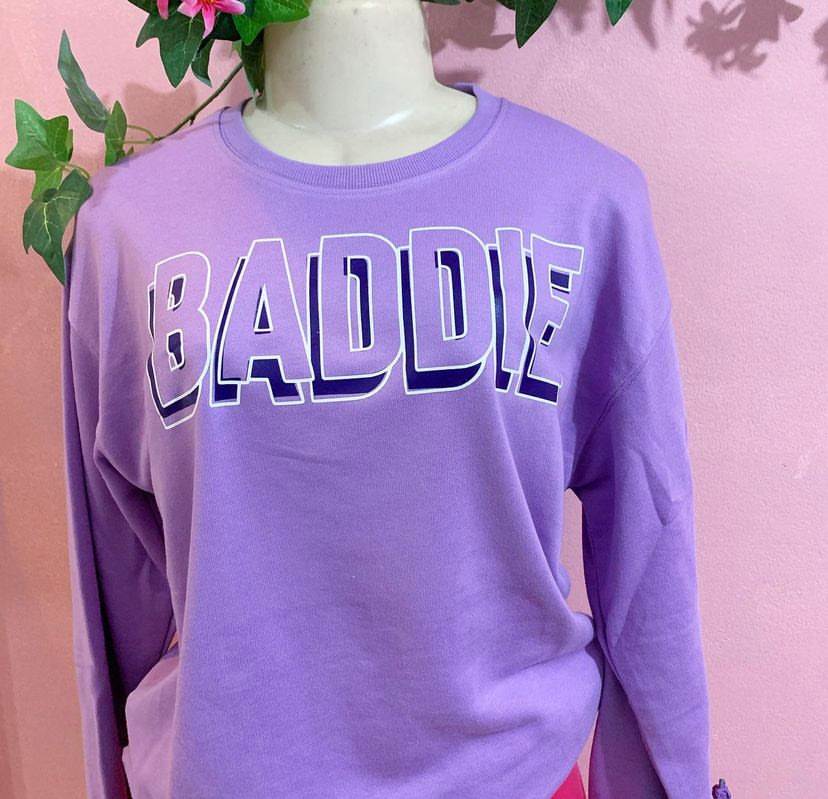 Purple baddie sweater